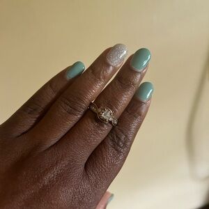 Diamond Engagement Ring 5/8 ct tw Princess-cut 10K Yellow Gold